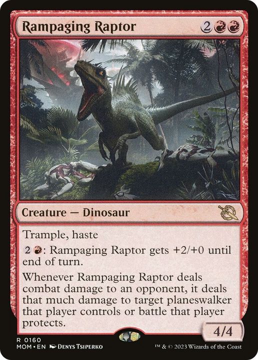 Rampaging Raptor in the group Magic the Gathering / Types / Colors / Red at Proxyprinters.com (36813)