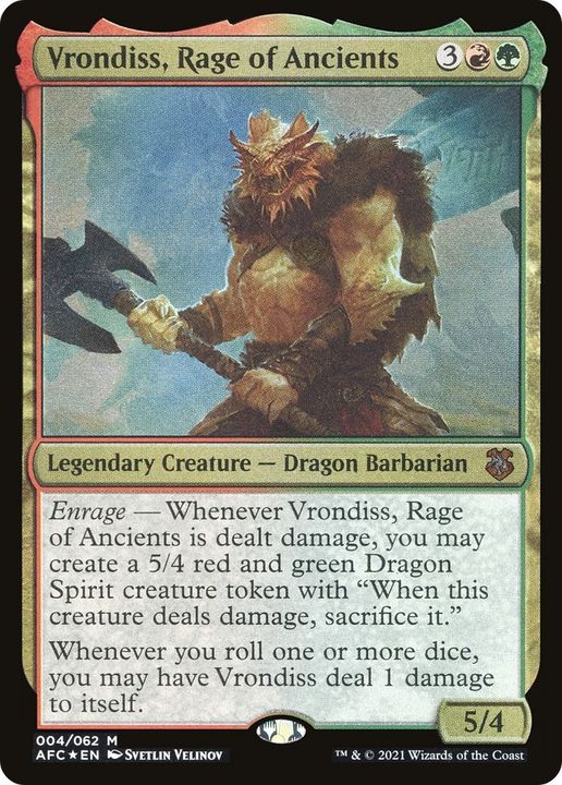 Vrondiss, Rage of Ancients in the group Magic the Gathering / Types / Colors / Multicolors / G, R at Proxyprinters.com (36869)