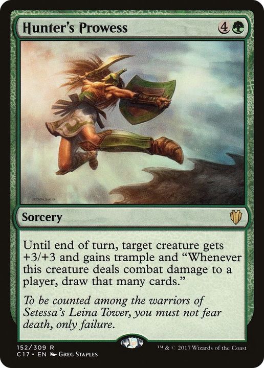 Hunter's Prowess in the group Magic the Gathering / Types / Colors / Green at Proxyprinters.com (36882)