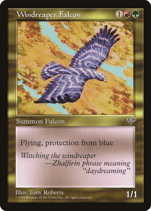 Windreaper Falcon in the group Magic the Gathering / Types / Colors / Multicolors / G, R at Proxyprinters.com (36999)