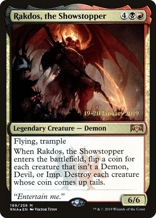 Rakdos, the Showstopper in the group Magic the Gathering / Types / Colors / Multicolors / B, R at Proxyprinters.com (37071)