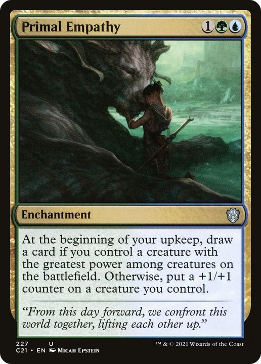 Primal Empathy in the group Magic the Gathering / Types / Enchantment / Enchantment at Proxyprinters.com (37086)