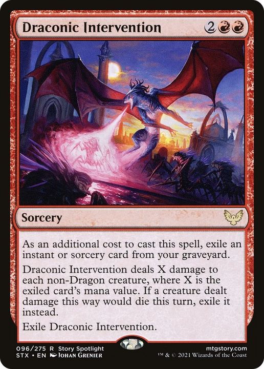 Draconic Intervention in the group Magic the Gathering / Types / Colors / Red at Proxyprinters.com (37101)