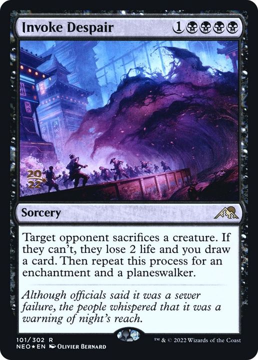 Invoke Despair in the group Magic the Gathering / Sets / Kamigawa: Neon Dynasty Promos at Proxyprinters.com (37238)