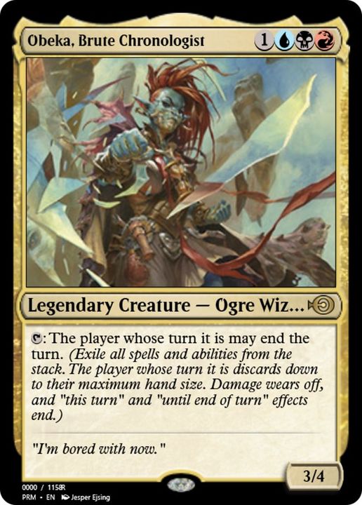 Obeka, Brute Chronologist in the group Magic the Gathering / Types / Colors / Multicolors / B, R, U at Proxyprinters.com (37279)