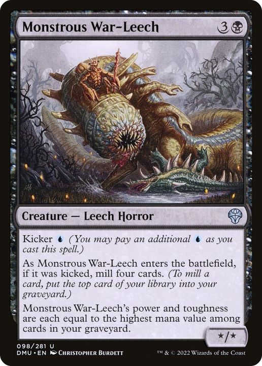 Monstrous War-Leech in the group Magic the Gathering / Types / Colors / Black at Proxyprinters.com (37301)