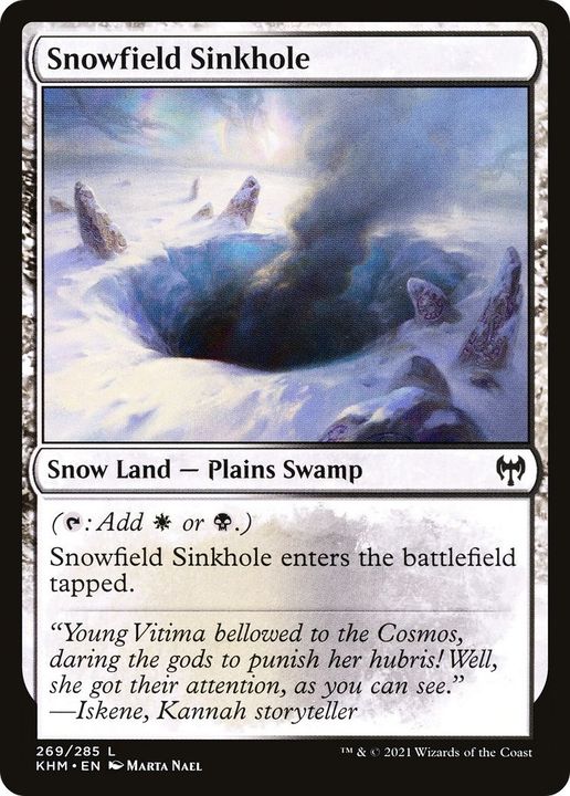 Snowfield Sinkhole in the group Magic the Gathering / Types / Land / Swamp at Proxyprinters.com (37308)