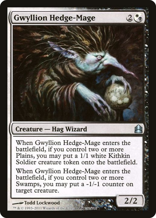 Gwyllion Hedge-Mage in the group Magic the Gathering / Types / Colors / Multicolors / B, W at Proxyprinters.com (37338)