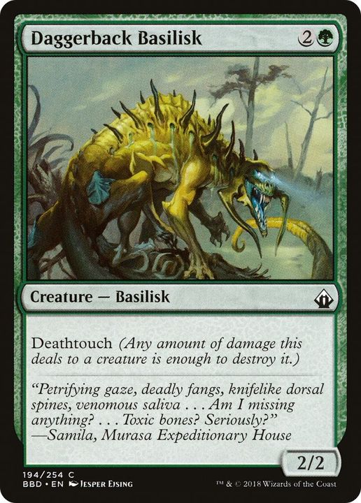 Daggerback Basilisk in the group Magic the Gathering / Types / Colors / Green at Proxyprinters.com (37426)