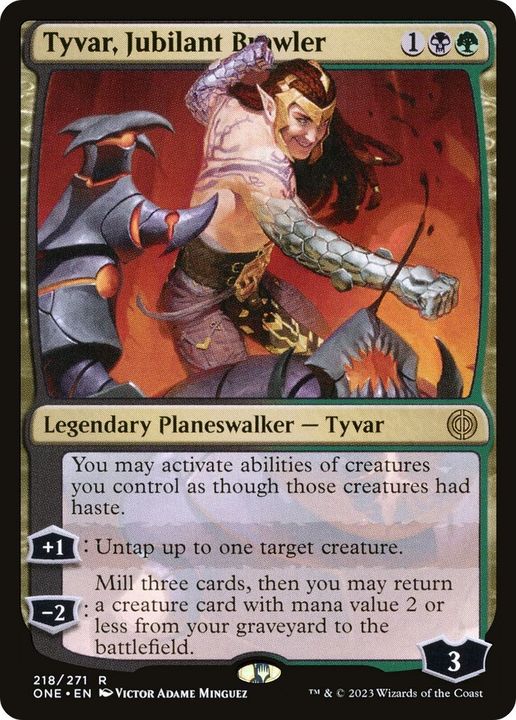 Tyvar, Jubilant Brawler in the group Magic the Gathering / Types / Colors / Multicolors / B, G at Proxyprinters.com (37435)