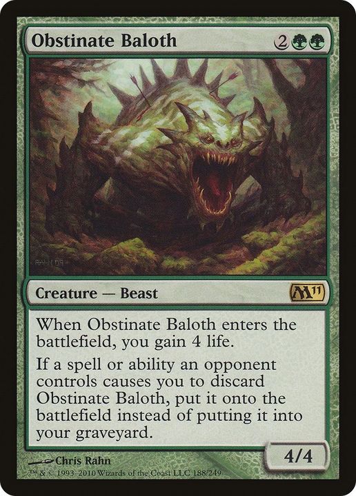 Obstinate Baloth in the group Magic the Gathering / Types / Colors / Green at Proxyprinters.com (37498)