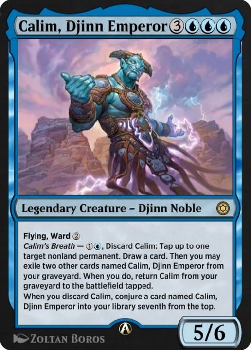 Calim, Djinn Emperor in the group Magic the Gathering / Types / Colors / Blue at Proxyprinters.com (37510)