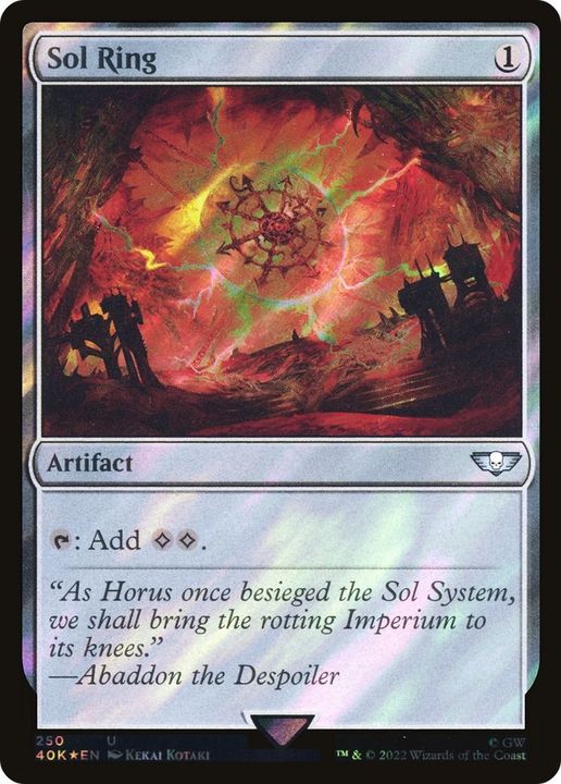 Sol Ring in the group Magic the Gathering / Sets / Warhammer 40,000 Tokens at Proxyprinters.com (37671)