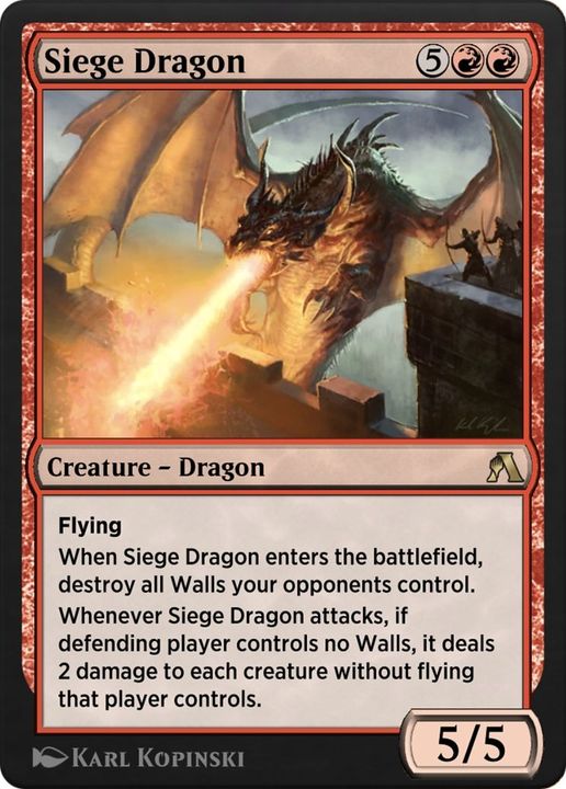 Siege Dragon in the group Magic the Gathering / Types / Colors / Red at Proxyprinters.com (37910)