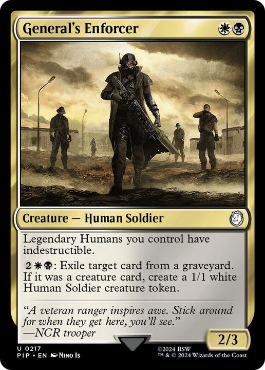 General's Enforcer in the group Magic the Gathering / Types / Colors / Multicolors / B, W at Proxyprinters.com (38041)