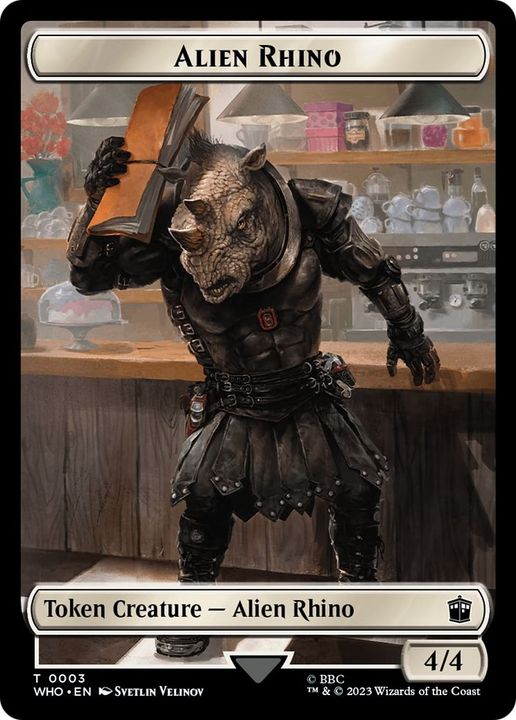 Alien Rhino in the group Magic the Gathering / Types / Colors / White at Proxyprinters.com (38042)