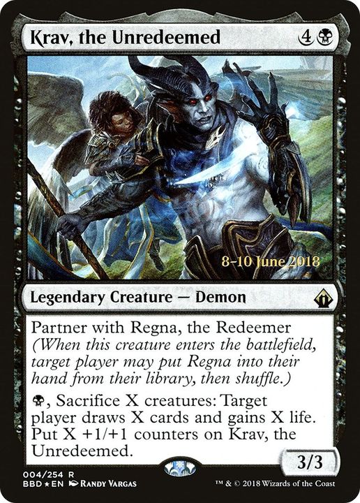 Krav, the Unredeemed in the group Magic the Gathering / Types / Colors / Black at Proxyprinters.com (3816)