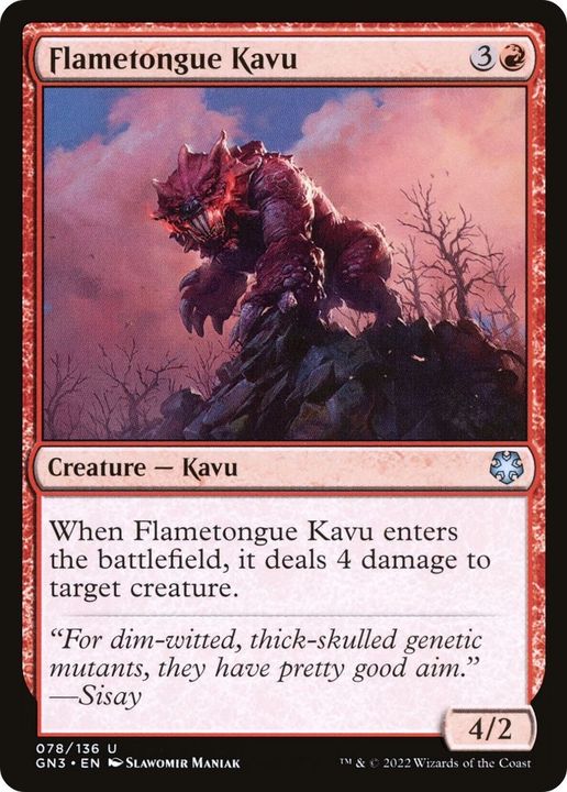 Flametongue Kavu in the group Magic the Gathering / Types / Colors / Red at Proxyprinters.com (38465)