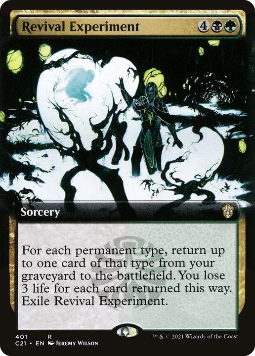 Revival Experiment in the group Magic the Gathering / Types / Colors / Multicolors / B, G at Proxyprinters.com (38496)