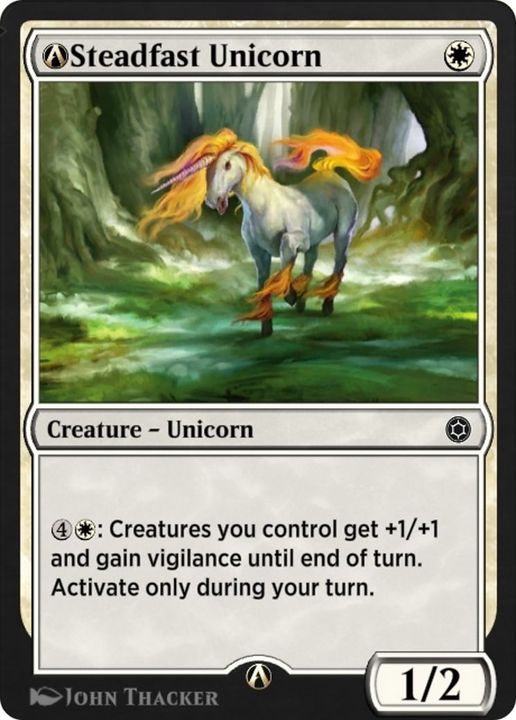 A-Steadfast Unicorn in the group Magic the Gathering / Sets / Alchemy Horizons: Baldur's Gate at Proxyprinters.com (38701)