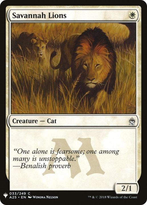 Savannah Lions in the group Magic the Gathering / Sets / The List at Proxyprinters.com (38709)