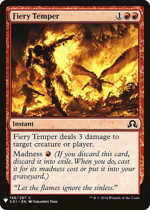 Fiery Temper in the group Magic the Gathering / Types / Colors / Red at Proxyprinters.com (38800)