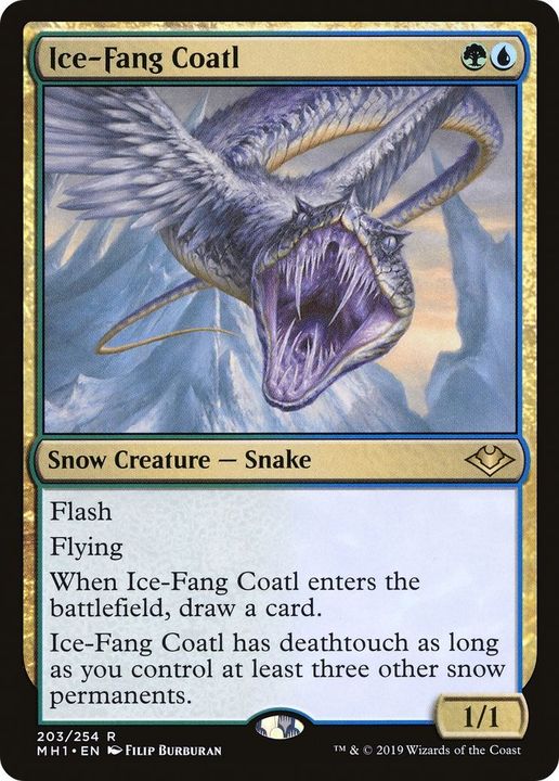 Ice-Fang Coatl in the group Magic the Gathering / Types / Colors / Multicolors / G, U at Proxyprinters.com (38865)