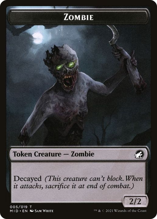 Zombie in the group Magic the Gathering / Sets / Innistrad: Midnight Hunt Tokens at Proxyprinters.com (39060)