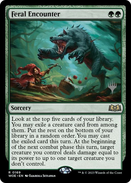 Feral Encounter in the group Magic the Gathering / Sets / Wilds of Eldraine Tokens at Proxyprinters.com (3912)