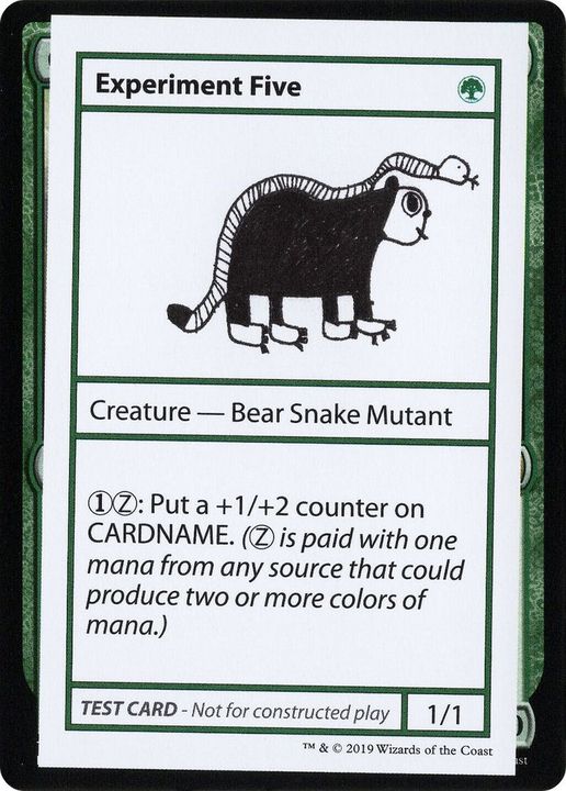 Experiment Five in the group Magic the Gathering / Types / Colors / Green at Proxyprinters.com (39122)