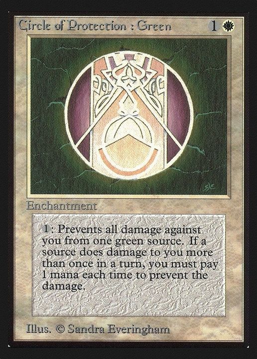 Circle of Protection: Green in the group Magic the Gathering / Types / Enchantment / Enchantment at Proxyprinters.com (39327)