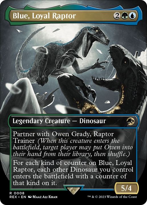 Blue, Loyal Raptor in the group Magic the Gathering / Sets / Jurassic World Collection at Proxyprinters.com (3936)