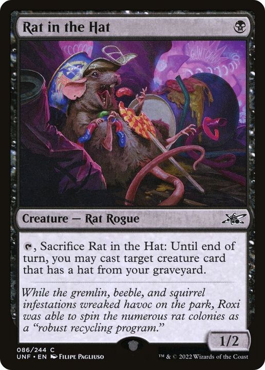 Rat in the Hat in the group Magic the Gathering / Types / Colors / Black at Proxyprinters.com (39534)