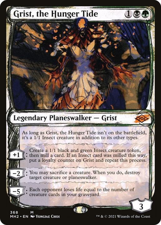 Grist, the Hunger Tide in the group Magic the Gathering / Types / Colors / Multicolors / B, G at Proxyprinters.com (39582)