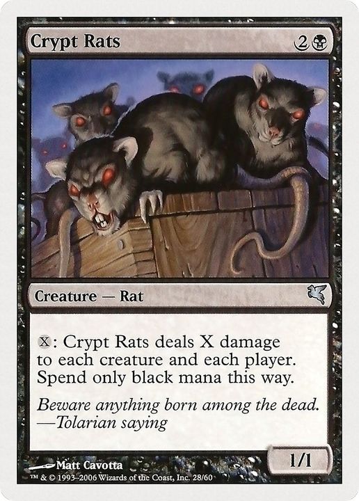 Crypt Rats in the group Magic the Gathering / Types / Colors / Black at Proxyprinters.com (39651)