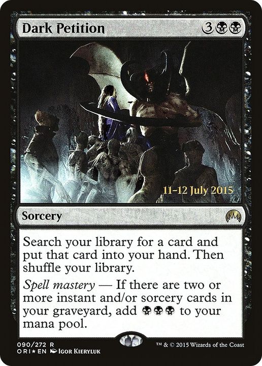 Dark Petition in the group Magic the Gathering / Sets / Magic Player Rewards 2002 at Proxyprinters.com (39719)