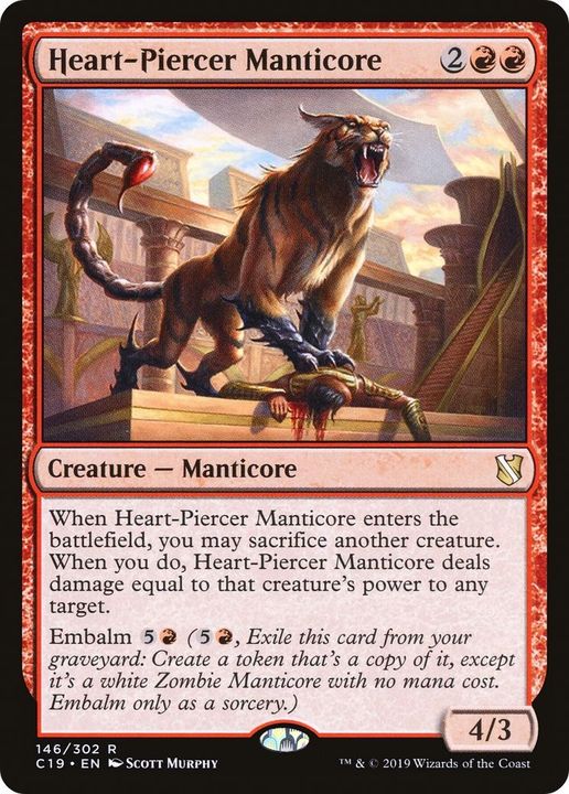 Heart-Piercer Manticore in the group Magic the Gathering / Sets / Commander 2019 at Proxyprinters.com (39729)