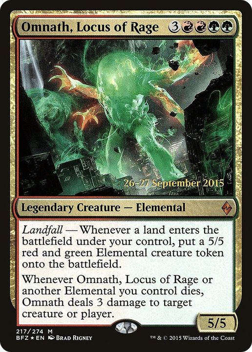 Omnath, Locus of Rage in the group Magic the Gathering / Types / Colors / Multicolors / G, R at Proxyprinters.com (39753)