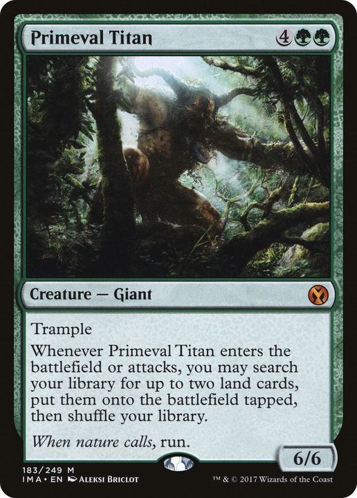 Primeval Titan in the group Magic the Gathering / Types / Colors / Green at Proxyprinters.com (39907)