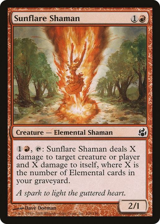 Sunflare Shaman in the group Magic the Gathering / Types / Colors / Red at Proxyprinters.com (40059)