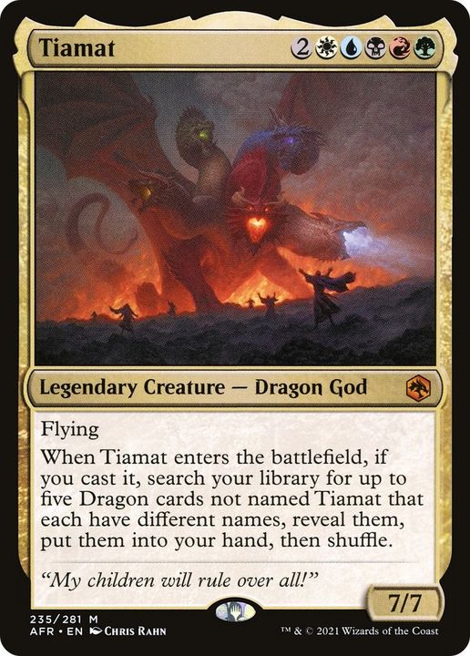 Tiamat in the group Magic the Gathering / Sets / Adventures in the Forgotten Realms at Proxyprinters.com (40088)