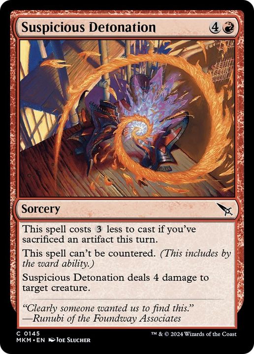 Suspicious Detonation in the group Magic the Gathering / Sets / Murders at Karlov Manor at Proxyprinters.com (40208)