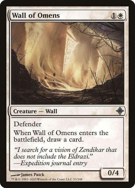 Wall of Omens in the group Magic the Gathering / Types / Colors / White at Proxyprinters.com (40227)