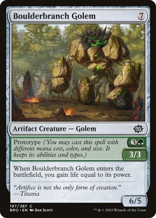 Boulderbranch Golem in the group Magic the Gathering / Sets / The Brothers' War at Proxyprinters.com (40306)