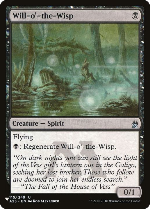 Will-o'-the-Wisp in the group Magic the Gathering / Types / Colors / Black at Proxyprinters.com (40378)