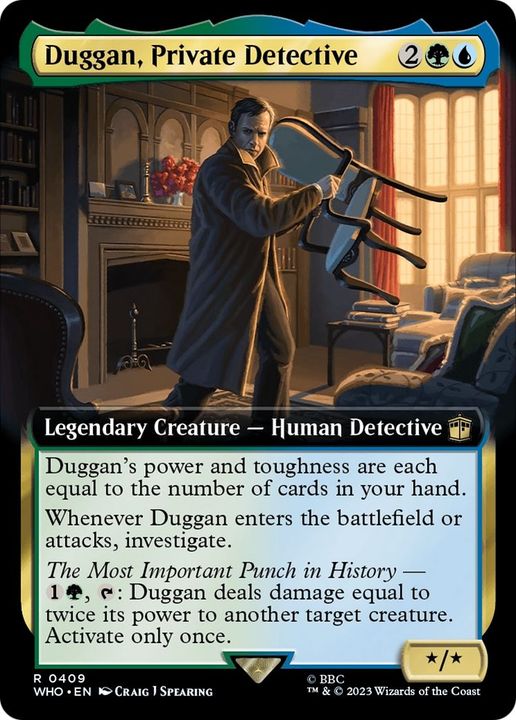 Duggan, Private Detective in the group Magic the Gathering / Types / Colors / Multicolors / G, U at Proxyprinters.com (40633)