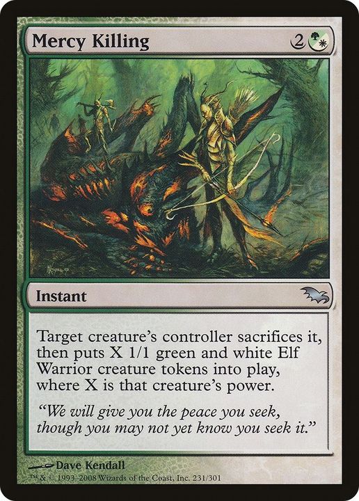 Mercy Killing in the group Magic the Gathering / Types / Colors / Multicolors / G, W at Proxyprinters.com (40640)