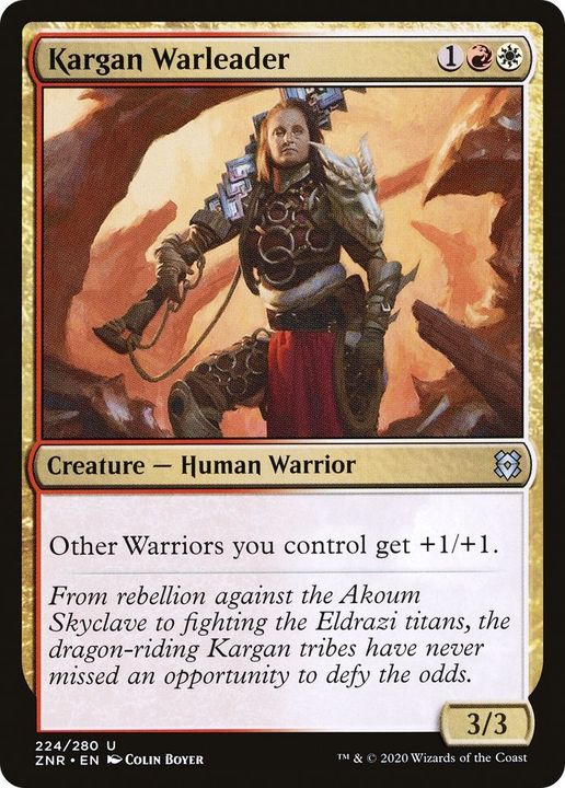 Kargan Warleader in the group Magic the Gathering / Types / Colors / Multicolors / R, W at Proxyprinters.com (40735)