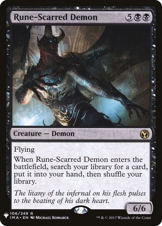 Rune-Scarred Demon in the group Magic the Gathering / Types / Colors / Black at Proxyprinters.com (40882)