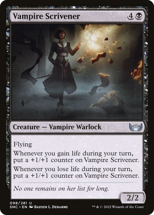 Vampire Scrivener in the group Magic the Gathering / Types / Colors / Black at Proxyprinters.com (40915)